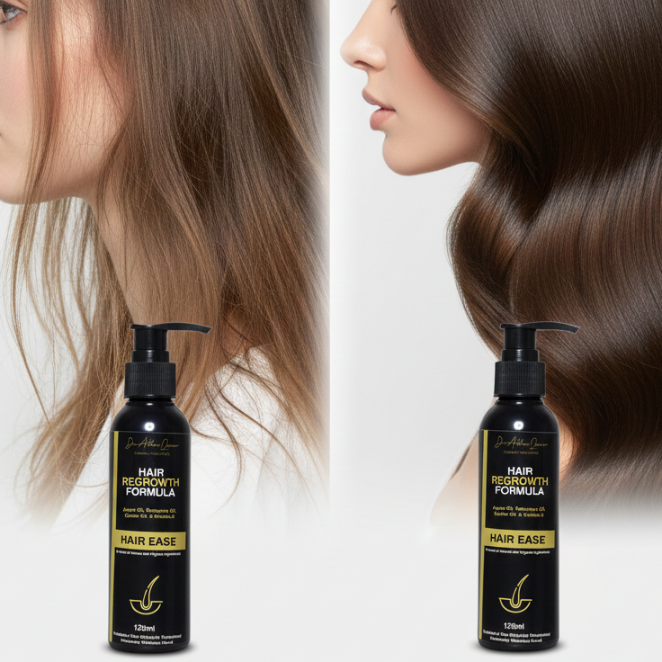 Dr. Affan Qaiser’s Hair Ease – Advanced Hair Regrowth & Scalp Revitalizing Formula | 120ml