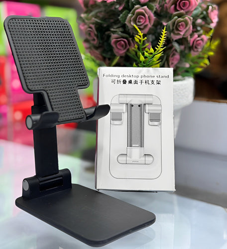 Foldable & Adjustable Mobile Phone and Tablet Stand | Flexible Desktop Mount & Lazy Bracket Support for All Devices (Random Color)